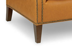 Lulu Leather Tight Back Accent Chair