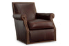 Image of Lulu SWIVEL Leather Tight Back Accent Chair