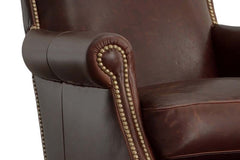 Lulu SWIVEL Leather Tight Back Accent Chair