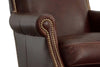 Image of Lulu SWIVEL Leather Tight Back Accent Chair