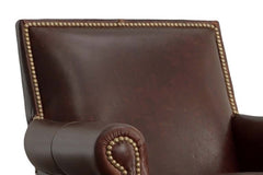 Lulu SWIVEL Leather Tight Back Accent Chair