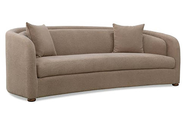 Luna Toast 96 Inch "Quick Ship" Oversized Bench Seat Fabric Sofa