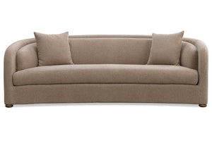 Luna Toast 96 Inch "Quick Ship" Oversized Bench Seat Fabric Sofa
