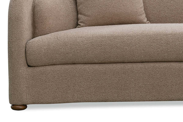 Luna Toast 96 Inch "Quick Ship" Oversized Bench Seat Fabric Sofa