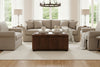 Image of Lyle 40 Inch Long Leather Upholstered Patchwork Chest Ottoman With STORAGE