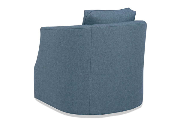 Lynne 8-Way Hand Tied Contemporary Fabric Pillow Back Accent Tub Style Swivel Chair