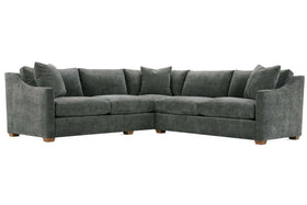 Macy Pepper "Quick Ship" Two Piece Pillow Back Sectional (As Configured)
