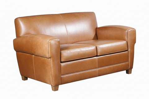 Madison Low Profile Leather Loveseat