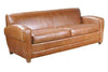Image of Madison 82 Inch Parisian Art Deco Two Seat Leather Sofa