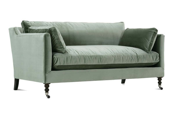 Marjorie 71 Inch "Quick Ship" Single Bench Seat Sage Green Velvet Apartment Sofa