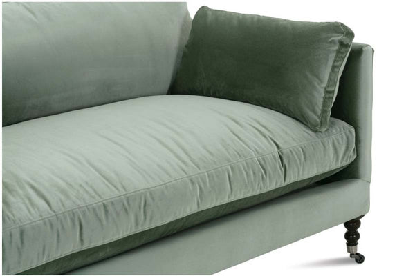 Marjorie 71 Inch "Quick Ship" Single Bench Seat Sage Green Velvet Apartment Sofa
