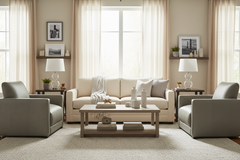 Malone Relaxed Lifestyle Modern Track Arm Leather Club Chair