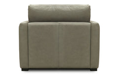 Malone Relaxed Lifestyle Modern Track Arm Leather Club Chair