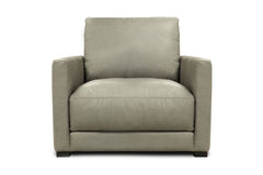 Malone Relaxed Lifestyle Modern Track Arm Leather Club Chair