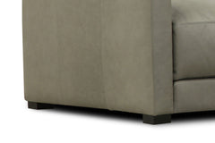 Malone Relaxed Lifestyle Modern Track Arm Leather Club Chair
