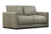 Image of Malone Relaxed Modern Leather Track Arm Loveseat
