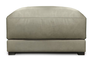 Malone Modern Leather Pillow Top Foot Stool Ottoman