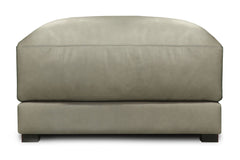 Malone Modern Leather Pillow Top Foot Stool Ottoman