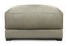 Image of Malone Modern Leather Pillow Top Foot Stool Ottoman