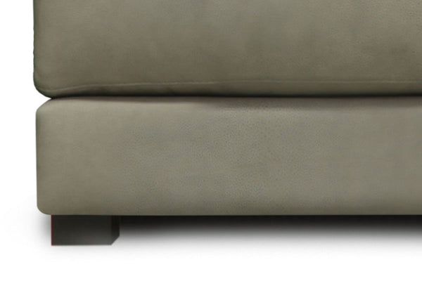 Malone Modern Leather Pillow Top Foot Stool Ottoman