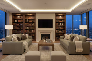 Malone Relaxed Lifestyle Leather Track Arm Sofa Collection