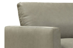 Malone 88 Inch Relaxed Modern Leather Two Cushion Track Arm Sofa