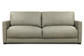 Malone 88 Inch Relaxed Modern Leather Two Cushion Track Arm Sofa