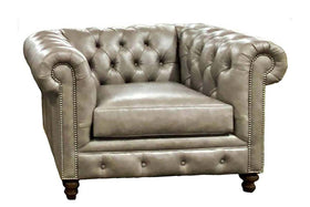 Manchester Leather Chesterfield Club Chair