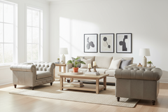 Manchester Leather Chesterfield Club Chair