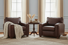 Manhattan Leather Pillow Back Club Chair