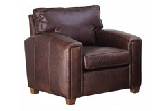 Manhattan Leather Pillow Back Club Chair