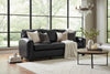Manhattan 85.5 Inch Pillow Back Leather Sofa