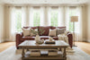 Manhattan 85.5 Inch Pillow Back Leather Sofa