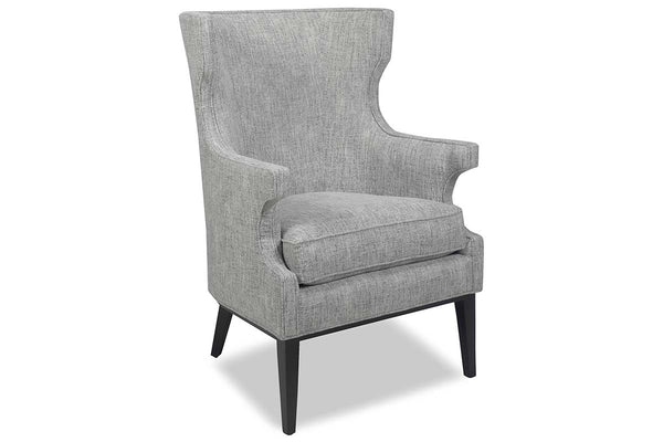 Margaret 8-Way Hand Tied Fabric Scoop Wingback Chair With Tall Spindle Legs