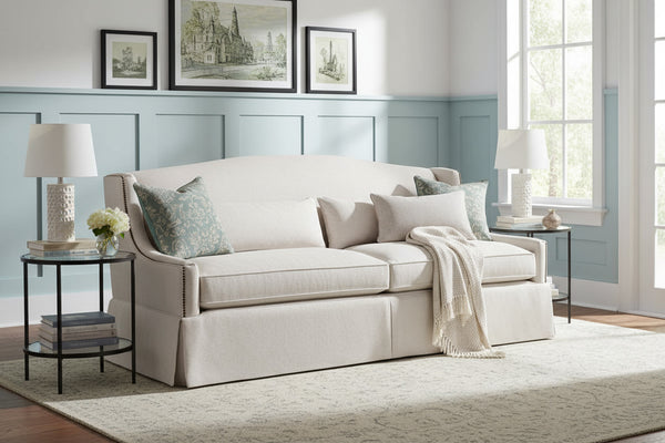 Marguerite 89 Inch "Quick Ship" Slope Arm Sofa