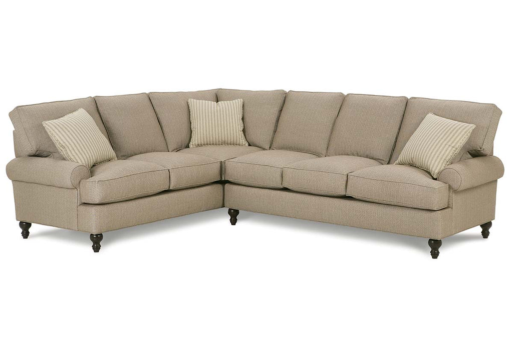 2 Piece Tall Back Fabric Sectional Sofa