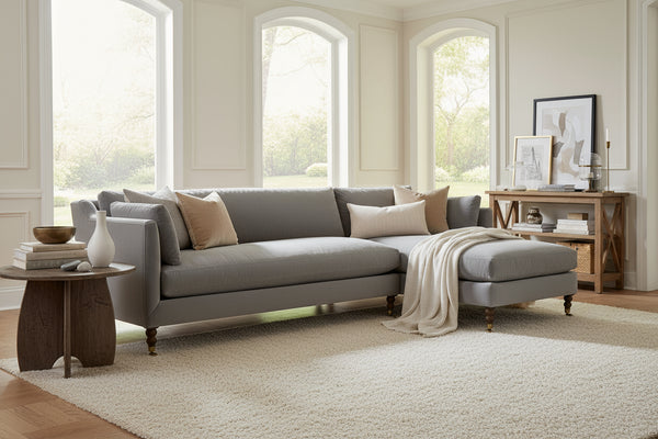 Marjorie Two Piece Bench Seat Sectional Sofa