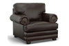 Image of Maverick Leather Pillow Back Club Chair w/ Nailhead Trim