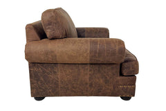Maverick Leather Pillow Back Club Chair w/ Nailhead Trim