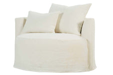 Maxine "Ready To Ship" Slipcovered Swivel Living Room Chair And Extra Slipcover(Photo For Style Only)