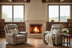Maxwell Camel Leather "Quick Ship" Wall Hugger 3-Way Power Recliner
