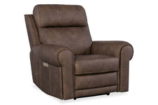Maxwell Bark Leather "Quick Ship" Wall Hugger 3-Way Power Recliner