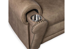 Maxwell Camel Leather "Quick Ship" Wall Hugger 3-Way Power Recliner