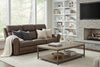 Image of Maxwell Bark "Quick Ship" ZERO GRAVITY Wall Hugger Reclining Leather Living Room Furniture Collection