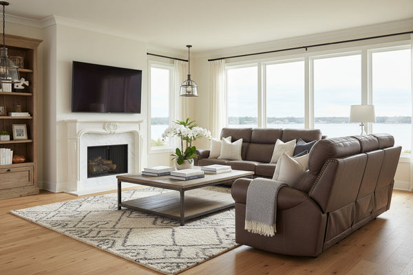 Maxwell Bark "Quick Ship" ZERO GRAVITY Wall Hugger Reclining Leather Living Room Furniture Collection