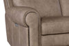 Image of Maxwell Camel 90" Inch "Quick Ship" ZERO GRAVITY Wall Hugger Power Leather Reclining Sofa