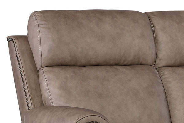 Maxwell Camel 90" Inch "Quick Ship" ZERO GRAVITY Wall Hugger Power Leather Reclining Sofa