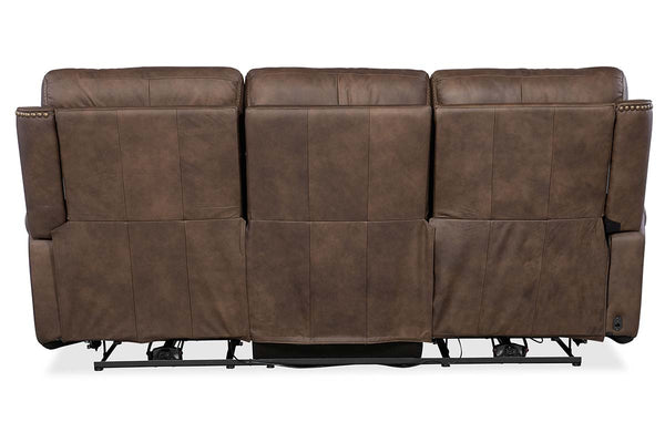 Maxwell Bark 90" Inch "Quick Ship" ZERO GRAVITY Wall Hugger Power Leather Reclining Sofa