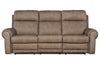 Image of Maxwell Camel 90" Inch "Quick Ship" ZERO GRAVITY Wall Hugger Power Leather Reclining Sofa- OUT OF STOCK UNTIL 7/15/24