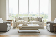 Ely 97 Inch "Quick Ship" Fabric Upholstered 2 Cushion Sofa